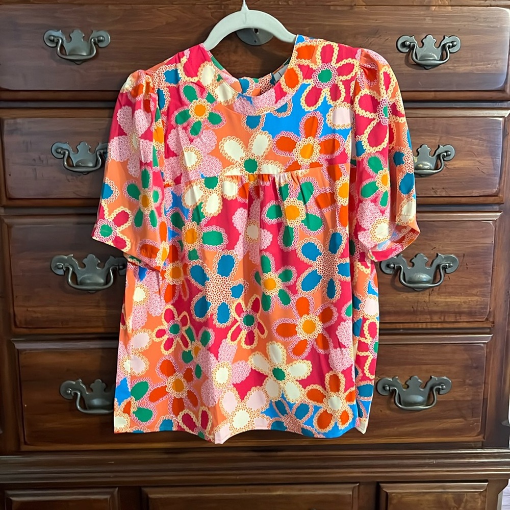 Lemon Love Peasant Style Blouse